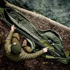 Trakker NXG Gepolstertes Rutenfutteral, 3 Ruten -Natur Camping Leben trakker nxg 3 rod padded sleeve 12ft
